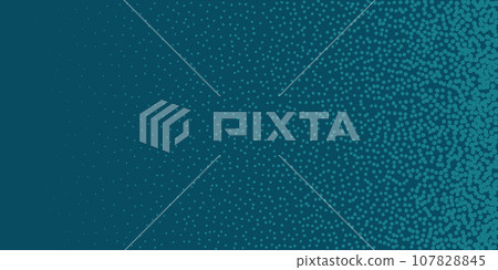 Noisy Stipple Dots Background. Hand-Drawn Dotwork Texture with Blue Noise and Halftone Gradient. Grungy Vector Illustration. 107828845