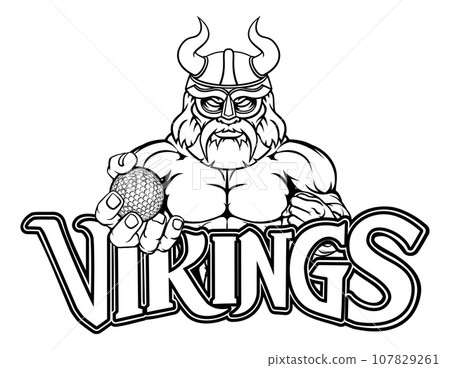 Viking Golf Sports Mascot 107829261