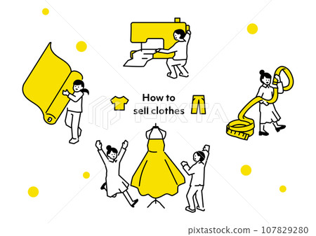 服裝銷售視覺：服裝生產版 107829280