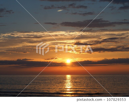 夜景:日本海日落 夜景:日本海日落 107829353