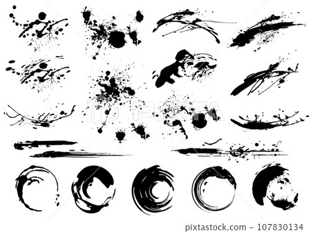 Handwritten handwritten splattered ink touch material set splattered ink touch material set Handwritten handwritten splattered ink touch material set splattered ink touch material set 107830134