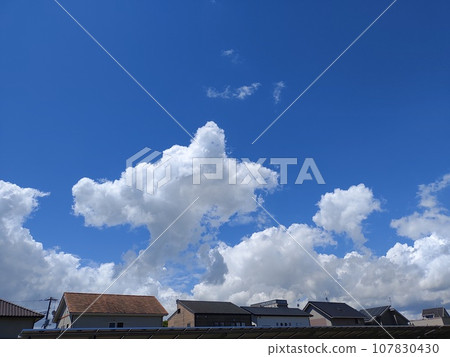 Summer blue sky and white clouds Summer blue sky and white clouds 107830430