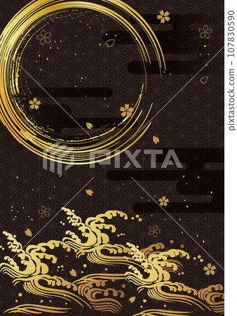 金箔波刷圖案背景1813 107830590