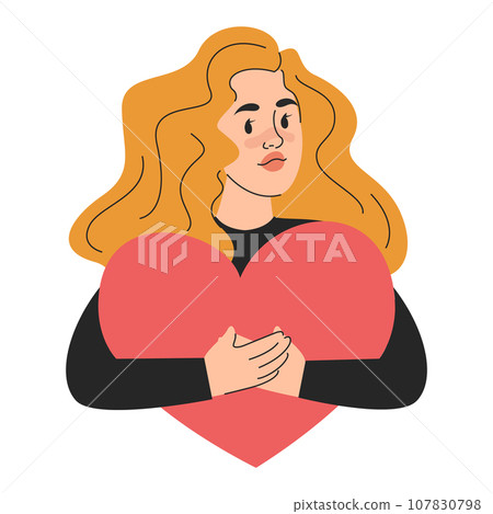 Love yourself concept vector isolated Love yourself concept vector isolated 107830798