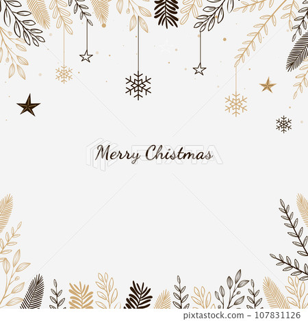 Merry Christmas and Happy New Year greeting card. Vector illustration. Merry Christmas and Happy New Year greeting card. Vector illustration. 107831126
