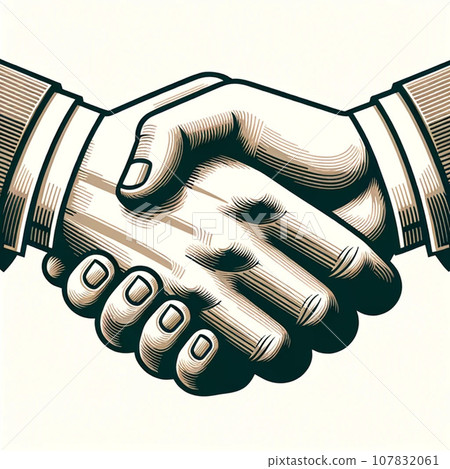 Illustration of a hand shaking hands 107832061