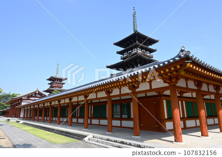 奈良市世界遺產藥師寺、東廊和東西塔 奈良市世界遺產藥師寺、東廊和東西塔 107832156