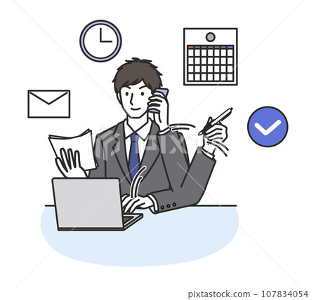excellent male employee excellent male employee 107834054