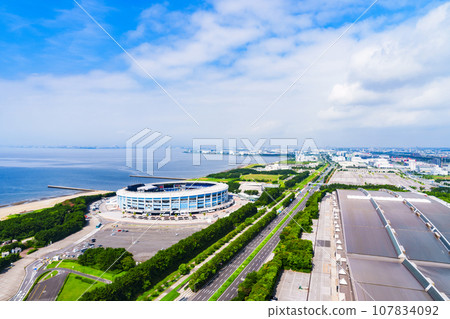 High angle of ZOZO MARINE STADIUM [Image of Chiba Lotte Marines] 107834092
