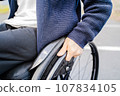 man rowing a wheelchair 107834105