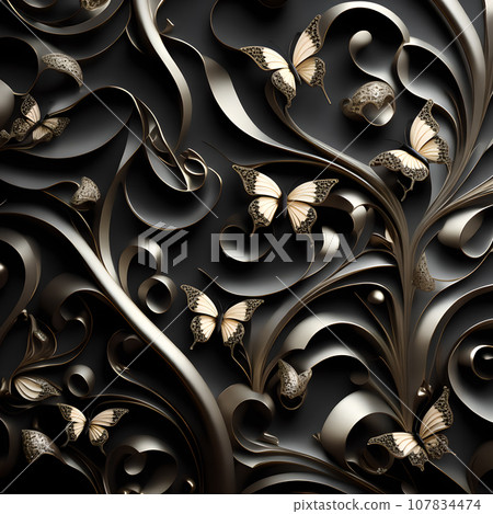 decoration ornament abstract butterfly dark black white decoration ornament abstract butterfly dark black white 107834474