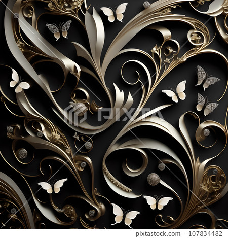 decoration ornament abstract butterfly dark black white decoration ornament abstract butterfly dark black white 107834482