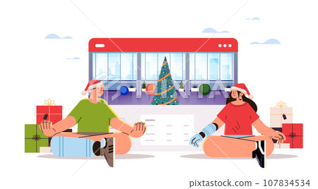 man woman with replaced robotic implants or prosthesis body parts sitting lotus pose disabled yoga class restoring normal functioning people with disabilities 107834534