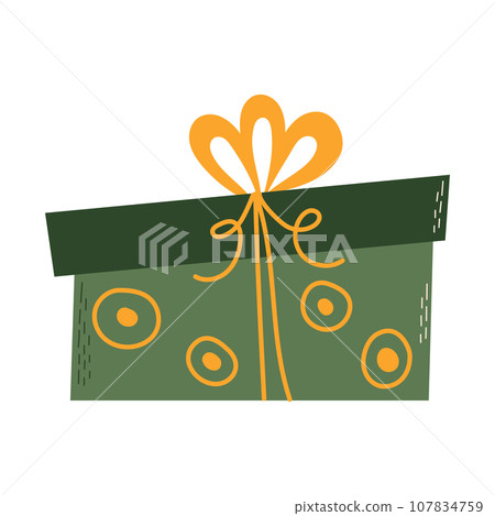Colorful gift box. Good for Birthday, Christmas design. Vector illustration Colorful gift box. Good for Birthday, Christmas design. Vector illustration 107834759