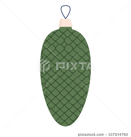 Christmas toy and ball in vintage style. Christmas ornament 107834760