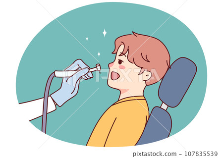 Dentist cure child teeth in hospital Dentist cure child teeth in hospital 107835539