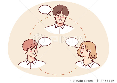 Businesspeople communicate brainstorming together 107835546