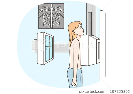 Woman have scanning on X-ray 107835805