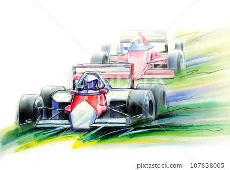 Formula 1 Pastel Painting Formula 1 Pastel Painting 107838005