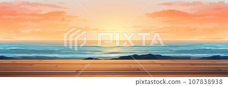 Wooden empty table Wooden empty table 107838938
