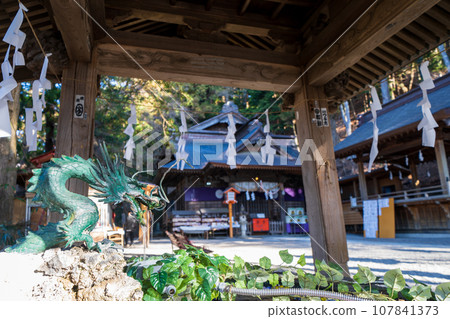 "Yamanashi Prefecture" Arayayama Shrine's water purification building Fujiyoshida City "Yamanashi Prefecture" Arayayama Shrine's water purification building Fujiyoshida City 107841373