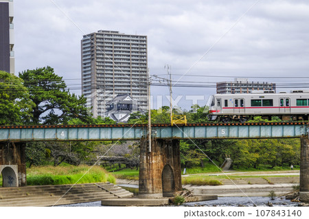 Okazaki Castle seen from the southwest (Aichi Prefecture) 107843140