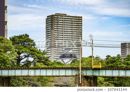 從西南方向看岡崎城(愛知縣) 從西南方向看岡崎城(愛知縣) 107843144