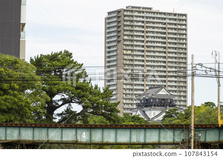 Okazaki Castle seen from the southwest (Aichi Prefecture) 107843154