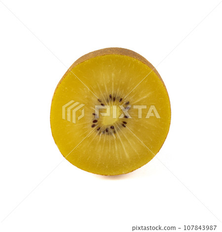 Golden kiwi isolated on white background Golden kiwi isolated on white background 107843987