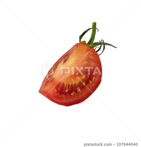 Tomato isolated on white background. With clipping path. Full depth of field. 107844040