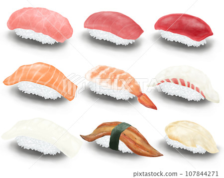 9件套握壽司的插圖 107844271