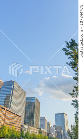 [Tokyo] Tokyo Marunouchi/Imperial Palace Gaien office district at dusk 107844479