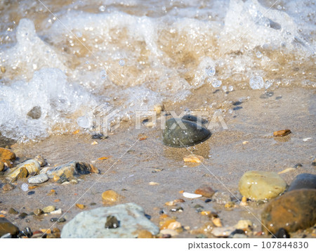 沙灘上的沙灘特寫。 沙灘上的沙灘特寫。 107844830