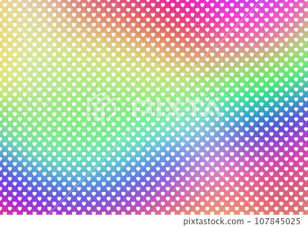 Rainbow color hearts gradient background 107845025