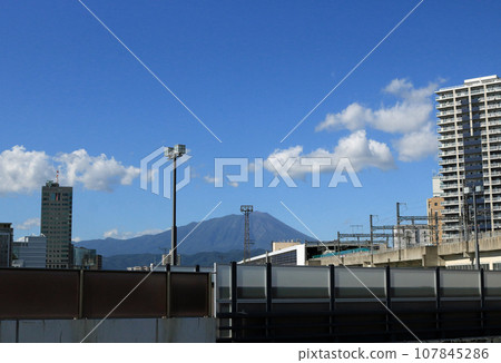 Mt. Iwate and the Shinkansen 107845286