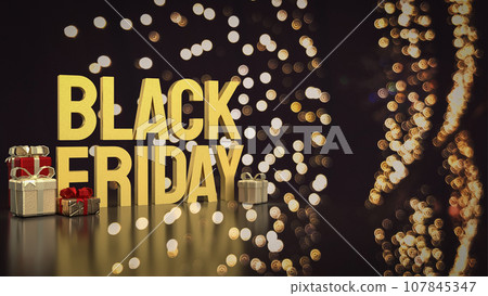 The Black Friday  for Holiday or celebrity and marketing concept 3d rendering 107845347