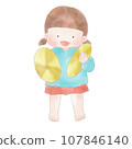 一個女孩打鈸的插圖 107846140