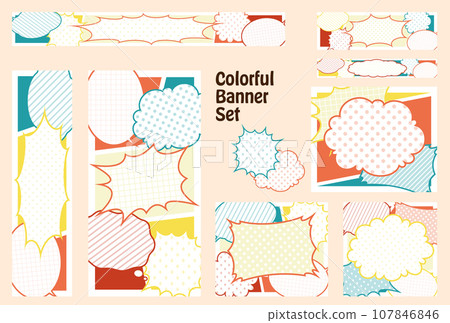 Banner set_cartoon_colorful Banner set_cartoon_colorful 107846846