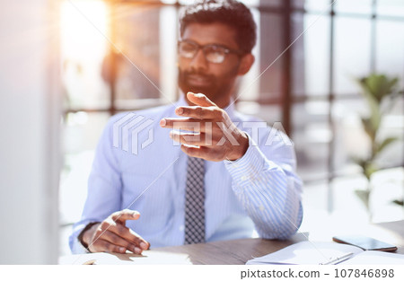 Nervous millennial male freelancer see critical mistake incorrect information in paper document Nervous millennial male freelancer see critical mistake incorrect information in paper document 107846898