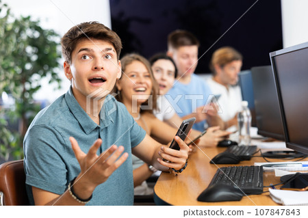 young man remains engaged 107847843