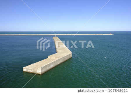 Monbetsu fishing port scenery Monbetsu fishing port scenery 107848611