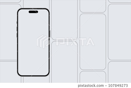 Mobile phone mockup, Smartphone template, Telephone vector mock up, Phone technology illustration, Simple smart phone mock 107849273