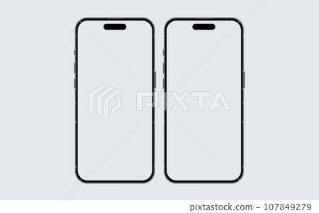 Mobile phone mockup, Smartphone template, Telephone vector mock up, Phone technology illustration, Simple smart phone mock 107849279