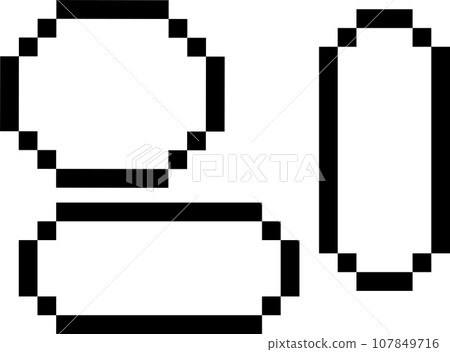 遊戲風格像素藝術簡單框架插圖集 遊戲風格像素藝術簡單框架插圖集 107849716