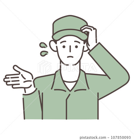 worker in trouble 107850093