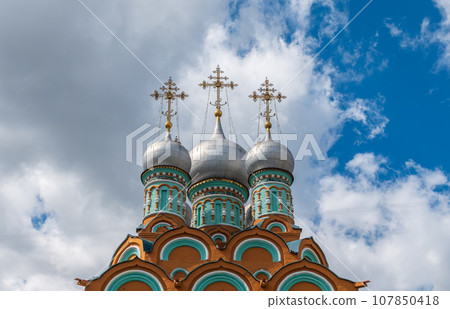 Church of Saint Gregory of Neocaesarea in Polyanka, Old historical building built in 1668. Moscow, Russia 107850418
