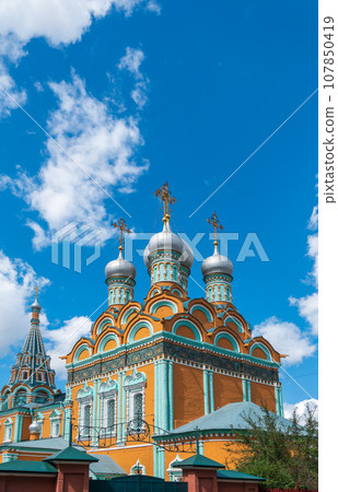 Church of Saint Gregory of Neocaesarea in Polyanka, Old historical building built in 1668. Moscow, Russia 107850419