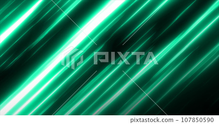 Abstract futuristic background green flying energy hi-tech magic glowing bright lines 107850590