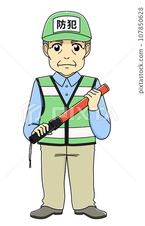 帶導桿的男性預防犯罪志願者 107850628