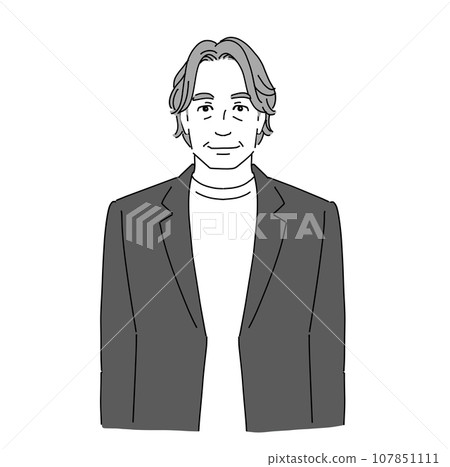 成熟的年齡男人帶著微笑 成熟的年齡男人帶著微笑 107851111